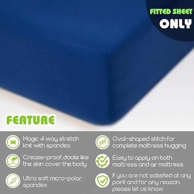 Fitted Sheet- COSMOPLUS King Fitted Sheet Only（No Flat Sheet or Pillow Shams） - Image 3