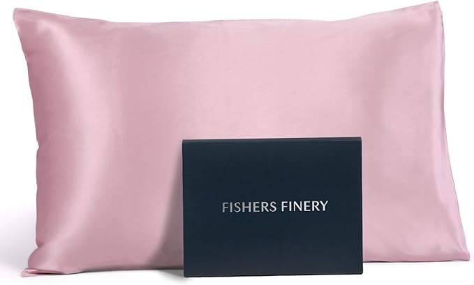 Fishers Finery 19mm 100% Pure Mulberry Silk Pillowcase, Quality Tested by FishersFinery