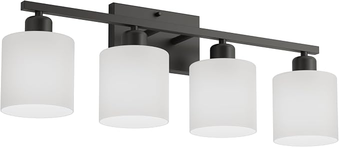 Black Vanity Lights for Bathroom, Anti-rust 4-Light Bathroom Light Fixtures - Image 8