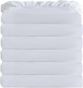 White Bulk Queen Fitted Sheet Only Deep Pocket 6 Pack, Quick Sort Bottom Bed by Culve