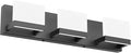 Tipace 3 Lights Black Dimmable LED Vanity Light by Tipace