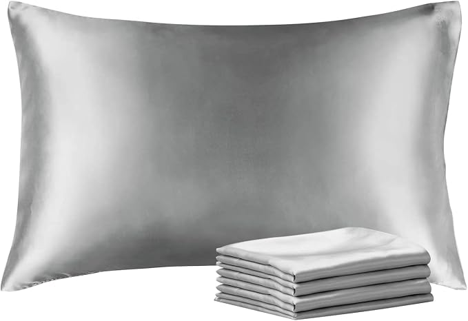 BEDELITE Satin Pillowcase with Zipper 4 Pack, Super Soft and Cooling Similar to by BEDELITE