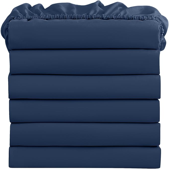 FreshCulture King Fitted Sheets, Bulk Pack of 6, Deep Pocket, Soft Microfiber by FreshCulture
