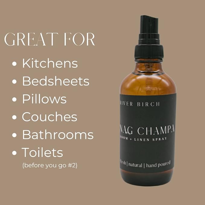 River Birch Nag Champa Scented Linen and Room Spray | Home Fragrance | 4 oz - Image 2
