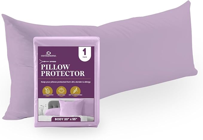 CirclesHome Pillow Protectors Single Pack Body Zippered by CirclesHome