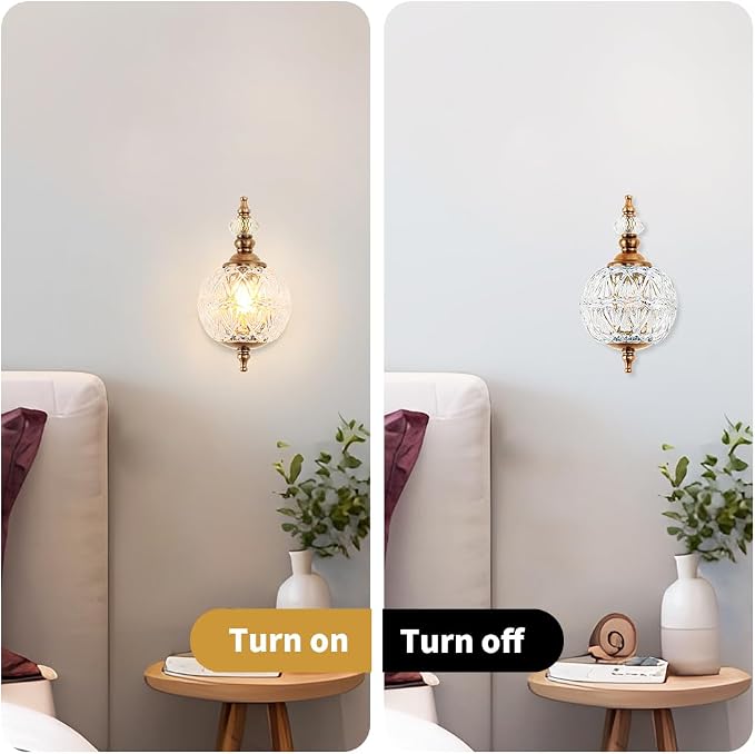 Brushed Antique Brass Bathroom Wall Sconce Vintage Style - Image 7