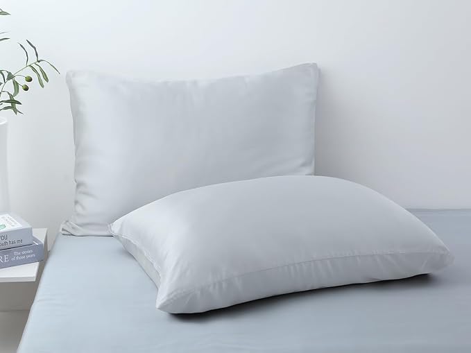 Bamboo Viscose Zippered Pillow Cases King Size Set of 2, 400 Thread Count - Image 9