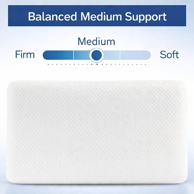 DLIGHT BD Slim 3.2" Stomach Sleeping Memory Foam Pillow-Thin, Soft Yet - Image 5