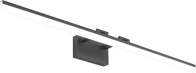 SOLFART Dimmable LED Black Vanity Lighting Fixture Wall Light Over Mirror by SOLFART