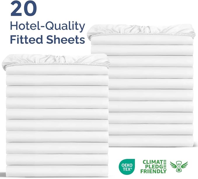 Bulk Case Pack of 20 Fitted Sheets - Image 2