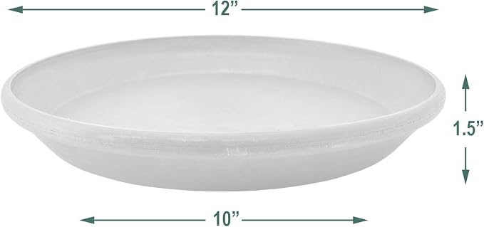 PSW Pot Collection AP30C 12-inch Plastic/Stone/Wood Composite Plant Saucer Drip - Image 4