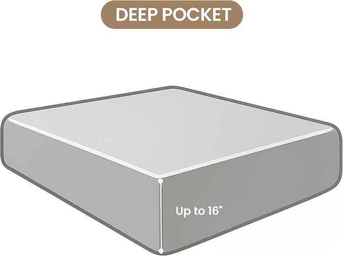 ROSE&RISY Light Grey Twin Fitted Sheet, Soft and Breathable - Image 2