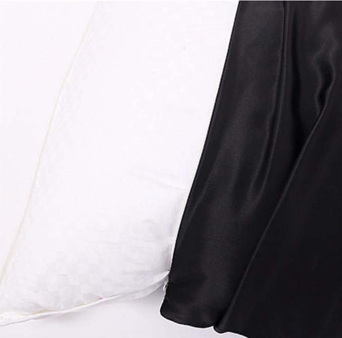 Hypoallergenic Pillow Case Made in USA, Premium Black Silk Pillow Cases - Image 3