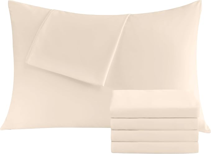 Pillowcases Standard 4 Pack, 20x26 Pillow Cases by Culve