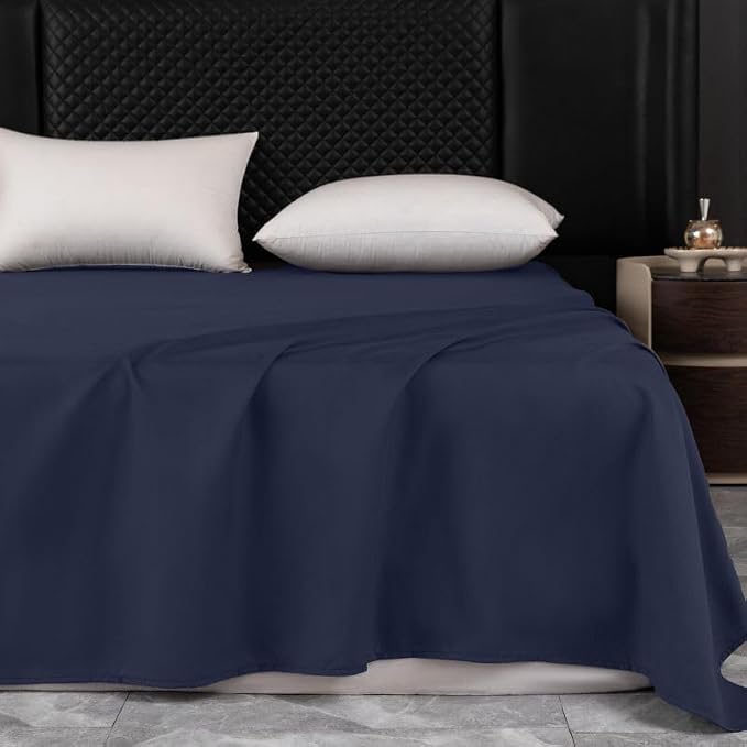 Microfiber Queen Bedding Flat Sheet, Ultra Soft and Wrinkle, Stain Resistant - Image 2