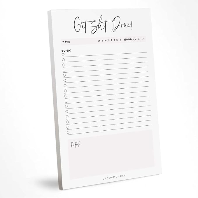 CARDAMONOLY Daily to Do List Notepad by CARDAMONOLY