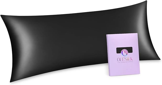 OLESILK Silk Body Pillowcase 20x54 Zippered: 100% Mulberry Silk by OLESILK