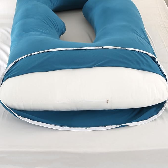 Jcickt Pregnancy Pillow J-Shaped Full Body Pillow, 59 inch - Image 5