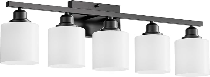 Sailstar 5-Light Bathroom Light Fixtures Over Mirror, Matte Black Vanity Lights - Image 9