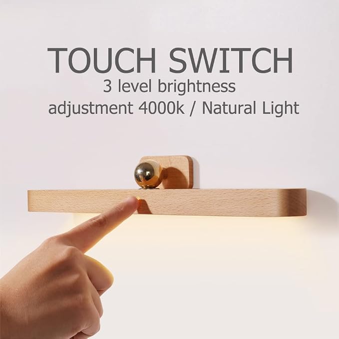 Led Rechargeable Bathroom Light Fixtures Three-Level Dimmable Touch Control - Image 5
