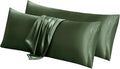 Aormenzy Satin Body Pillow Cover Set of 2, 20x54 Inches Woodland Green Body by Aormenzy