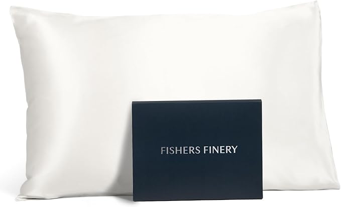 Fishers Finery 25mm 100% Pure Mulberry Silk Pillowcase by FishersFinery