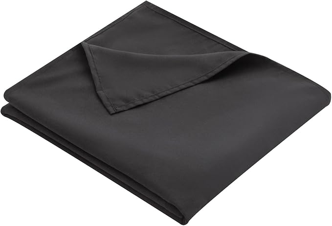 Twin Flat Sheet Only，66x96Inch Black by Hotella