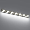 55.12inch Brushed Nickel Vanity Light Fixtures, 7 Light LED Bathroom Vanity by BATHROOMLIGHTINGFIXTURES