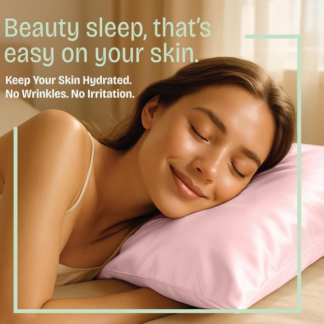 BLISSFORD Pink Satin Pillowcase - Image 4
