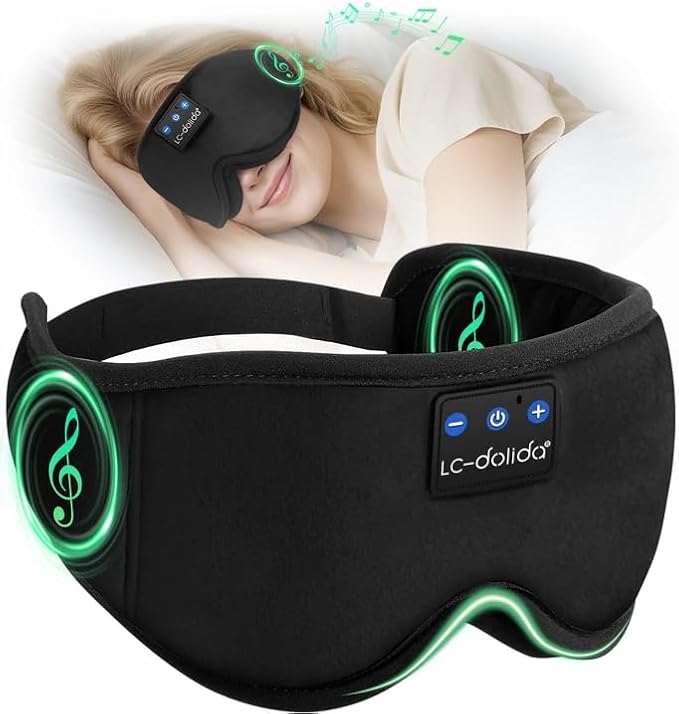 Sleep Mask with Headphones Bluetooth 5.4, LC-dolida Wireless Music Eye Mask - Image 8