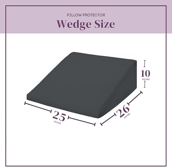 CirclesHome Wedge Pillow Cover 100% Cotton, Zippered Wedge Pillow Case Protector - Image 2
