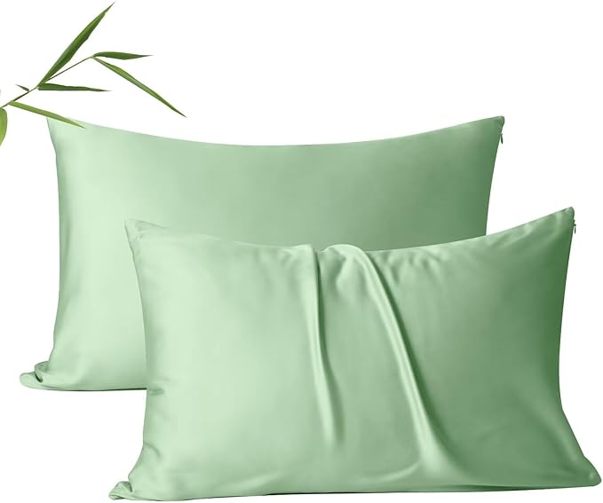 4 Pack Cooling Pillow Cases, Viscose Derived from Bamboo Pillow Protectors King by ShunjieHome