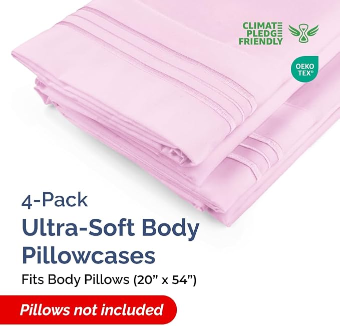 Body Pillowcases Set of 4-20x54 Long Body Pillow Case - Image 2