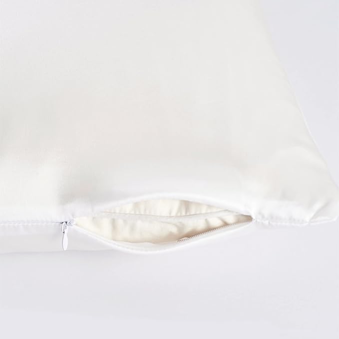 White Silk Pillow Cases King - Image 4