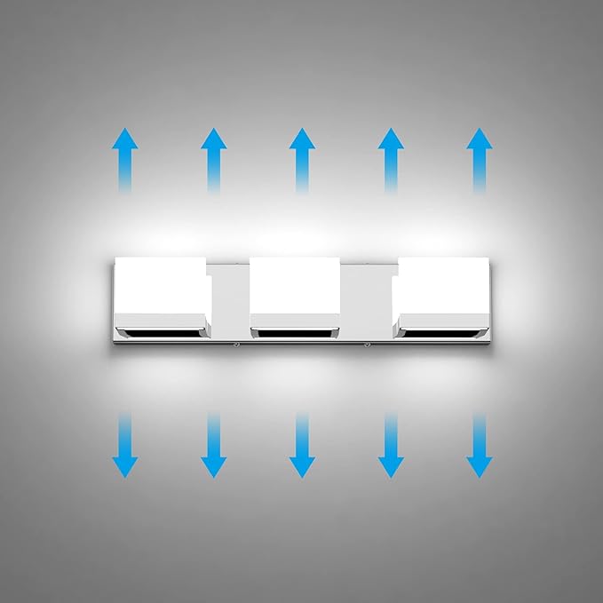 Tipace 3 Lights Dimmable LED Modern Vanity Lights - Image 3