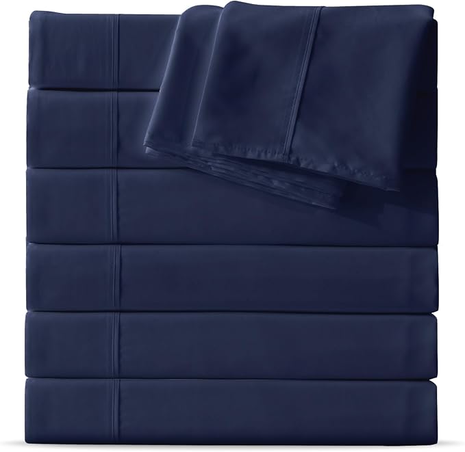 Maple&Stone Queen Flat Sheet 6 Pack, Premium Soft & Breathable, Brushed by MapleStone