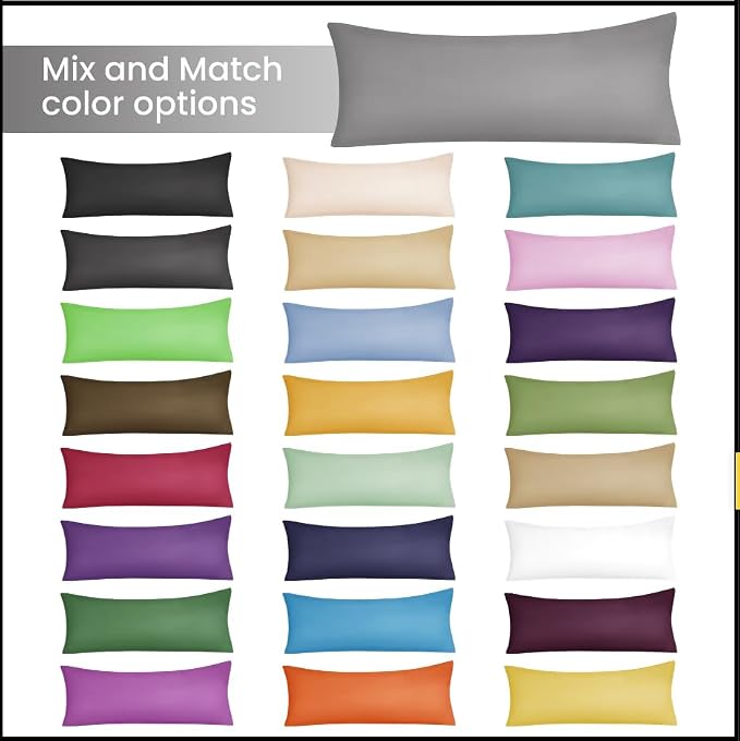 EVOLIVE Body Pillow Cover 21"x54", Ultra Soft Microfiber Pillowcase - Image 6