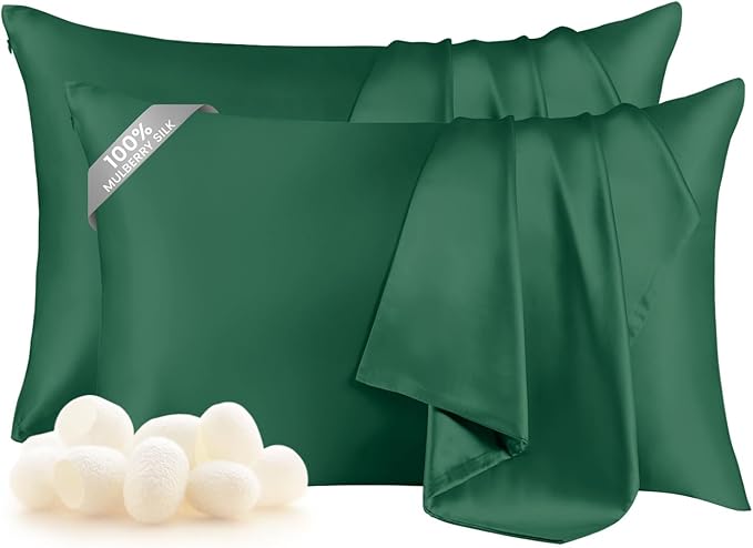 THXSILK Set of 2 100% Pure Mulberry Silk Pillowcase by THXSILK