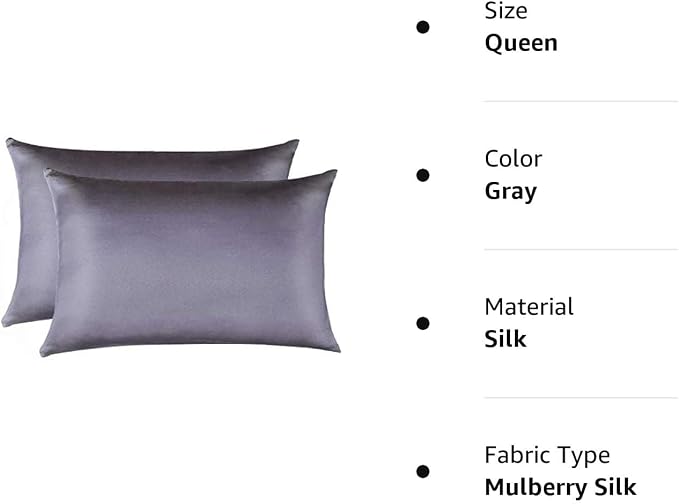 Jocoku 100% Mulberry Silk Pillowcases Set of 2 - Image 9