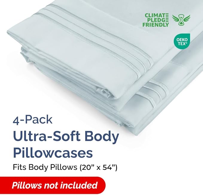 Body Pillowcases Set of 4-20x54 Long Body Pillow Case - Image 2