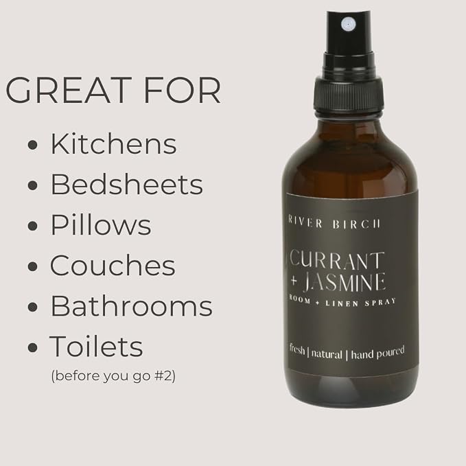 River Birch Currant + Jasmine Scented Linen and Room Spray | Home Fragrance | 4 - Image 5