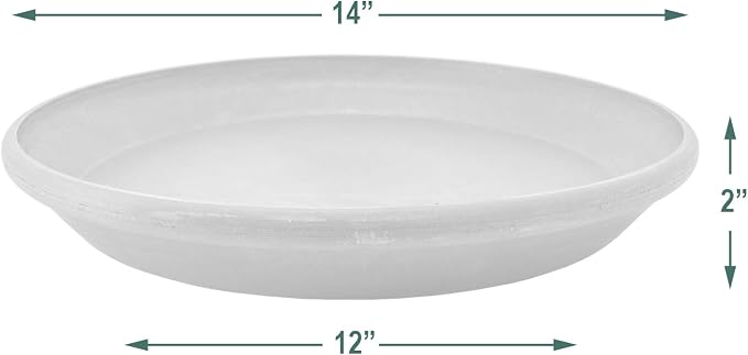 PSW Pot Collection AP35TC 14-inch Plastic/Stone/Wood Composite Plant Saucer - Image 4