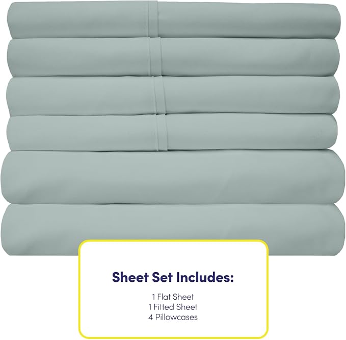 Sweet Home Collection 6 Piece Bed Sheet Set, RV Short Queen - Image 4
