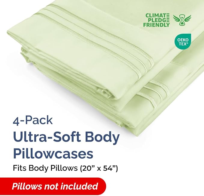 Body Pillowcases Set of 4-20x54 Long Body Pillow Case - Image 2