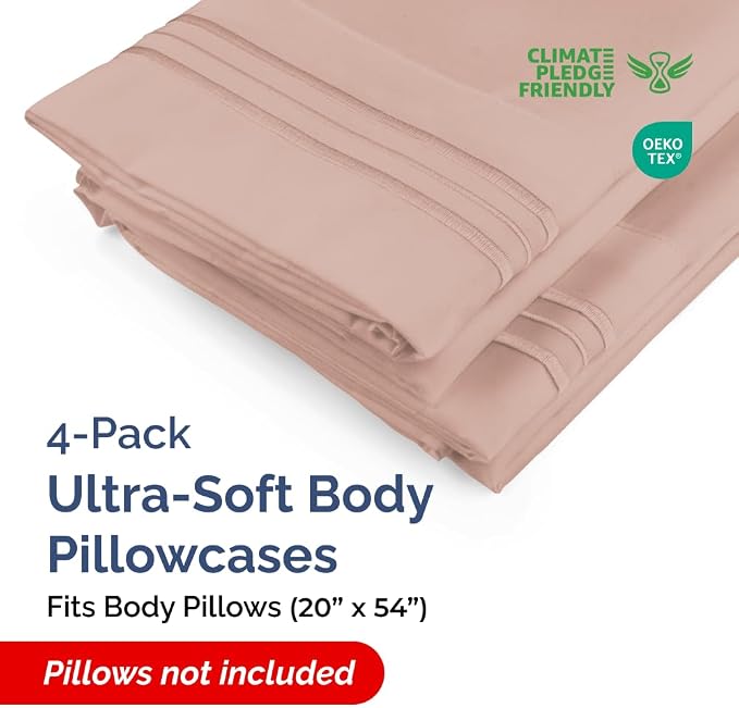 Body Pillowcases Set of 4-20x54 Long Body Pillow Case - Image 2