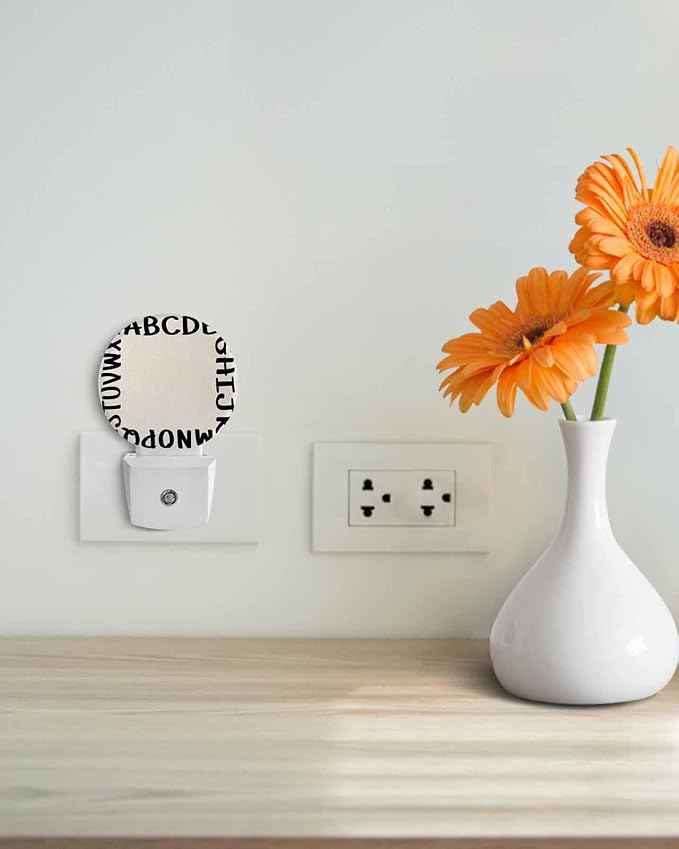 Night Lights Auto Sensor Alphabet Night Light Beige Modern Minimalist Letter - Image 4