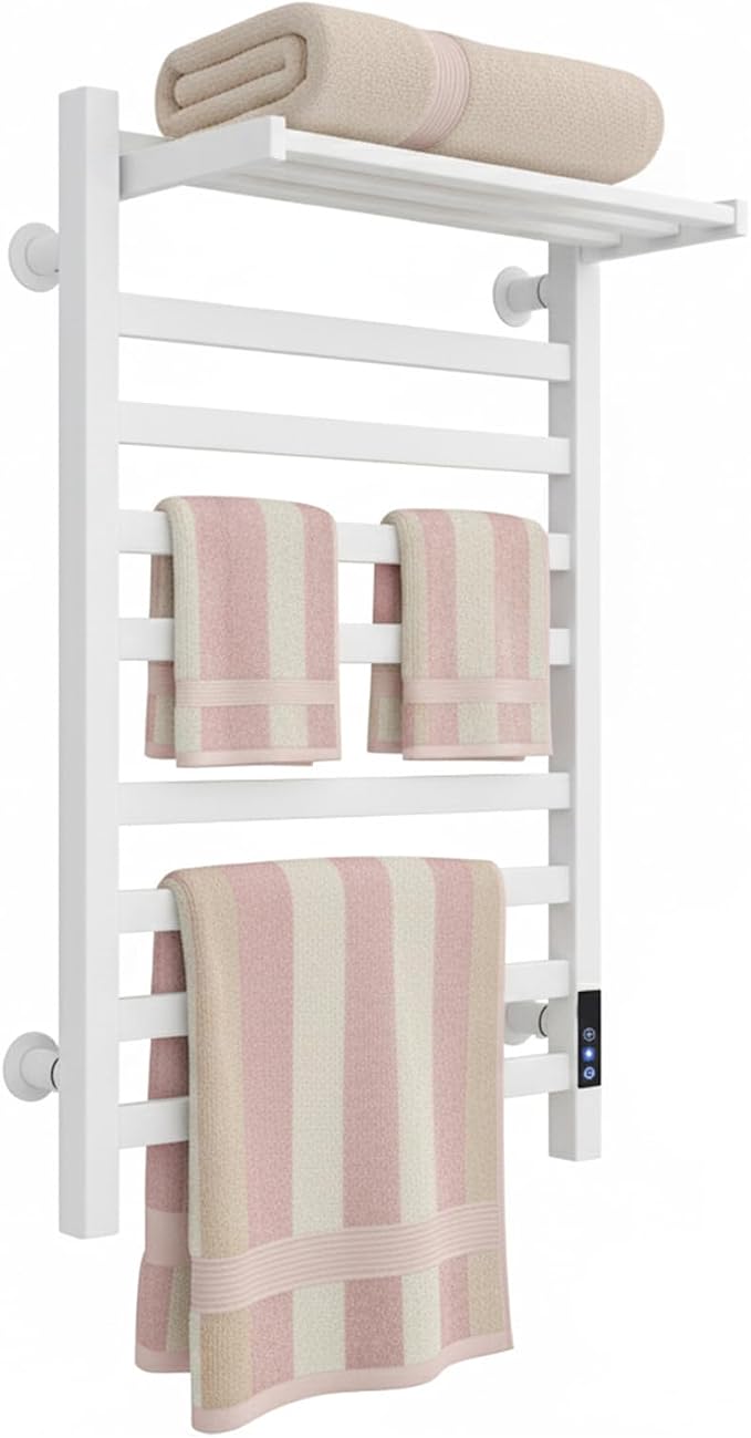 8-Bar Towel Warmer with with Top Warmer Shelf, Electric Towel Rack Set with by KAYOJU%C2%AELIVING