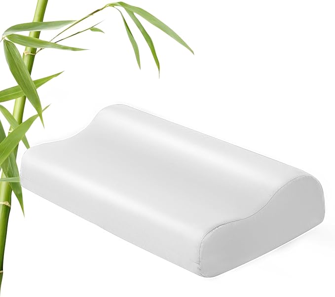 Cooling Contour Pillowcase- Rayon Derived from Bamboo Contour Cervical Neck by ELIBABA