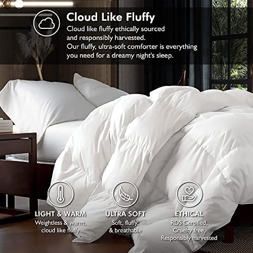 Luxurious King/California King Size Goose Down Fiber Waterfowl Feather Fiber - Image 3