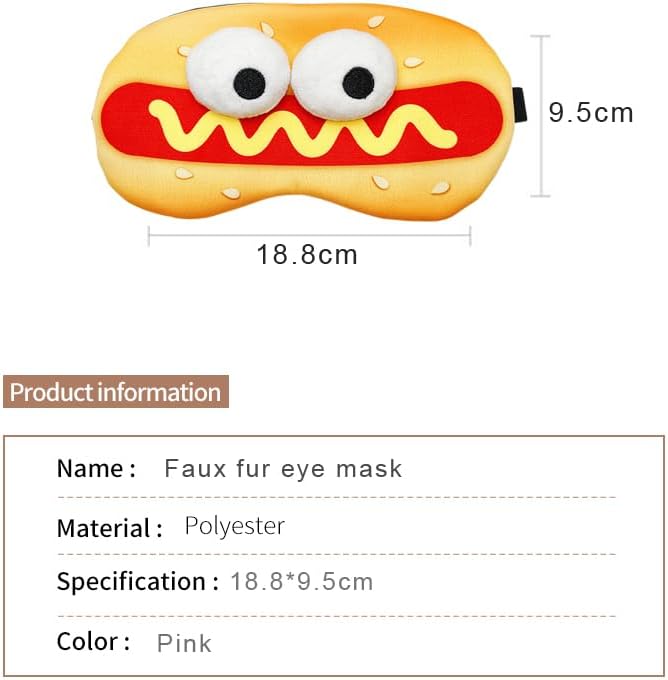 PERFECTSIGHT Sleep Eye Masks, Cute Plush Sleep Eye Cover Lightweight Adjustable - Image 7